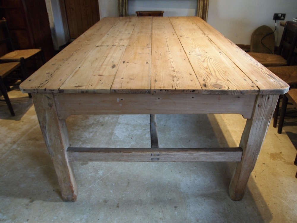 Table George IV refectory farmhouse dining Pine c1820 View XI