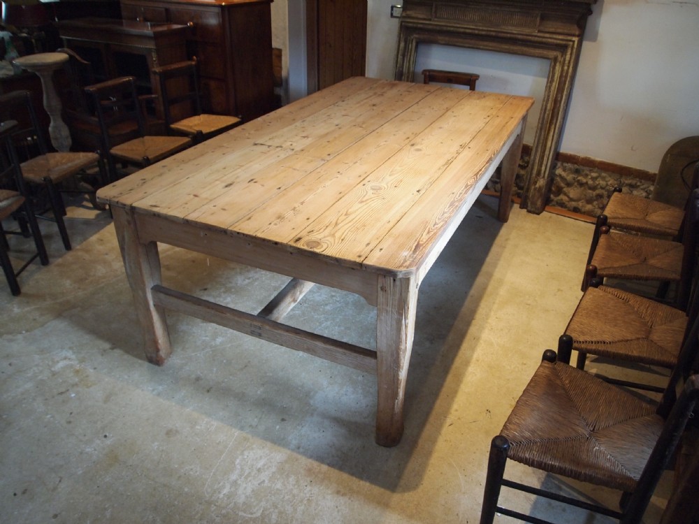 Table George IV refectory farmhouse dining Pine c1820 View XIV