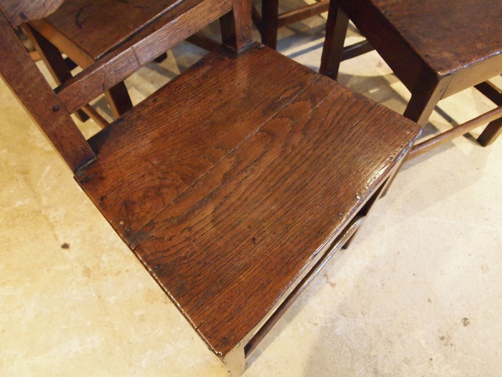 Chairs rare set of six Welsh oak dining farmhouse c1800 View III