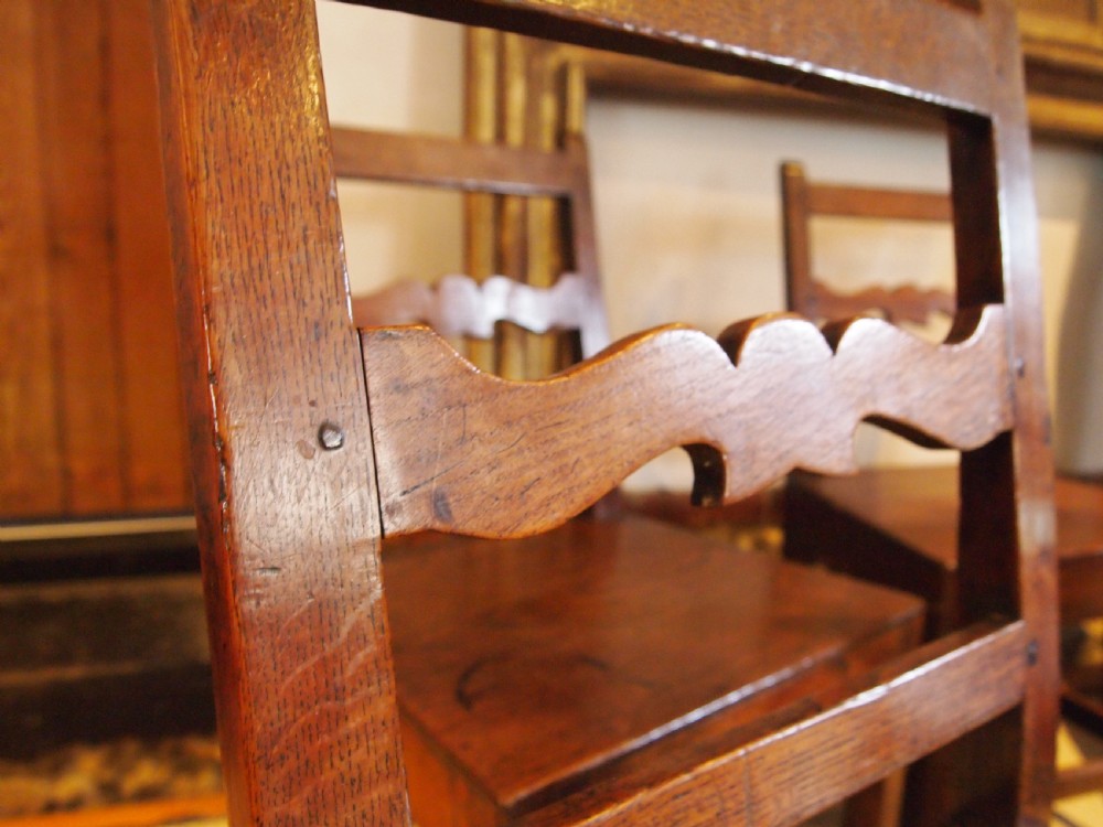 Chairs rare set of six Welsh oak dining farmhouse c1800 View VI