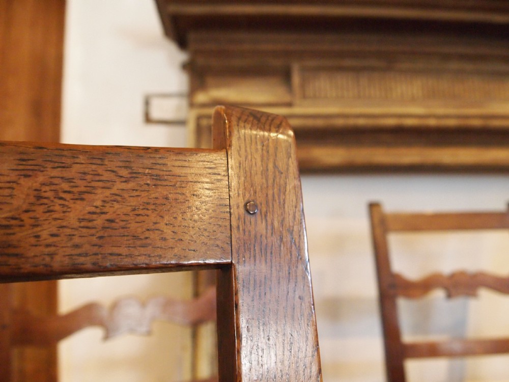 Chairs rare set of six Welsh oak dining farmhouse c1800 View IX