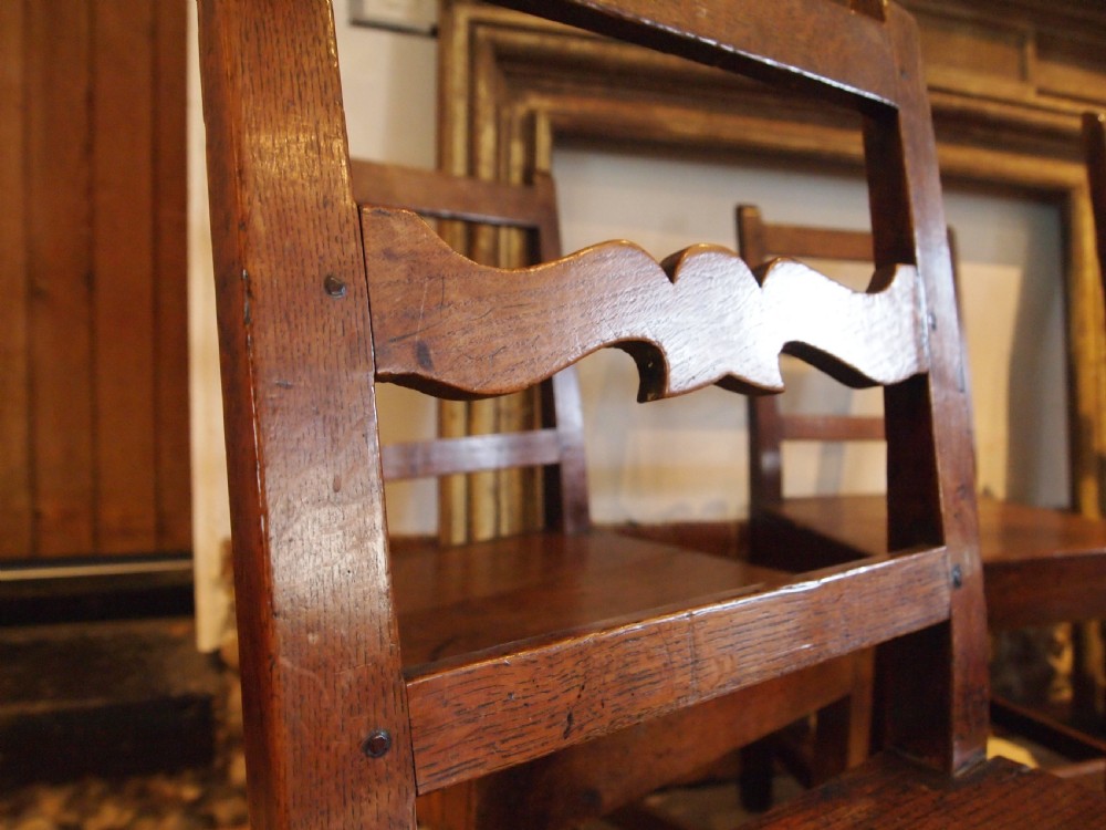 Chairs rare set of six Welsh oak dining farmhouse c1800 View XI