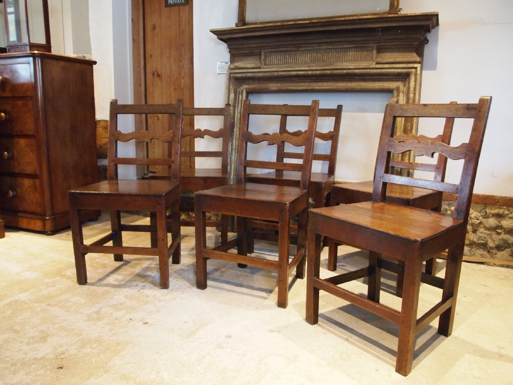 Chairs rare set of six Welsh oak dining farmhouse c1800 View XII