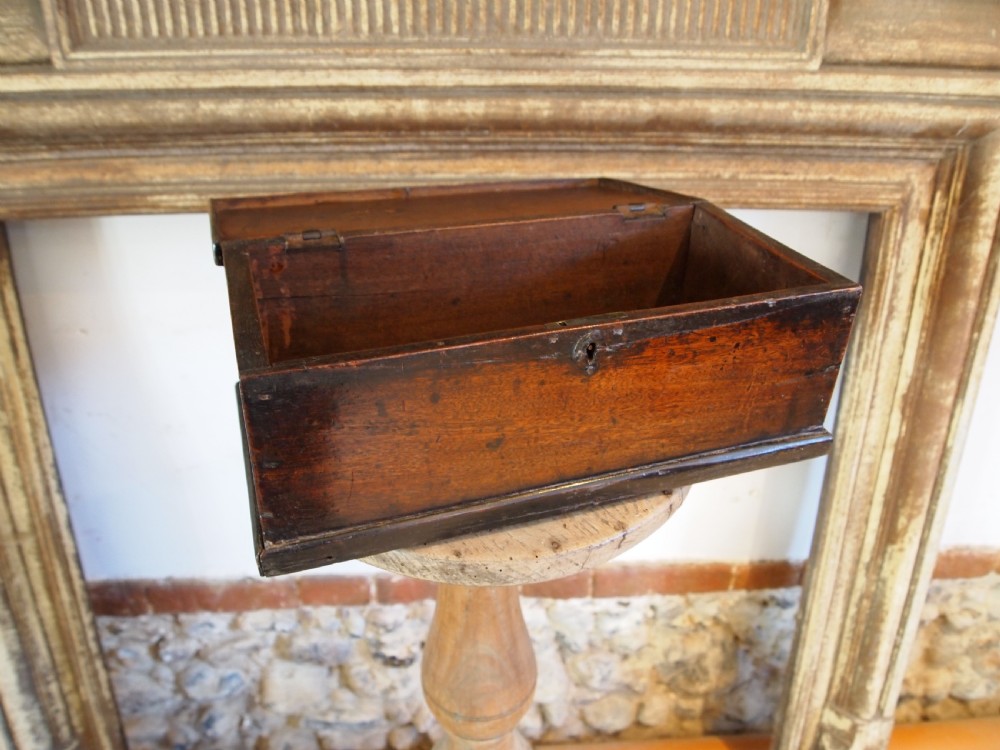 Box deed box small early 18th century stunning colour c1730 View VIII