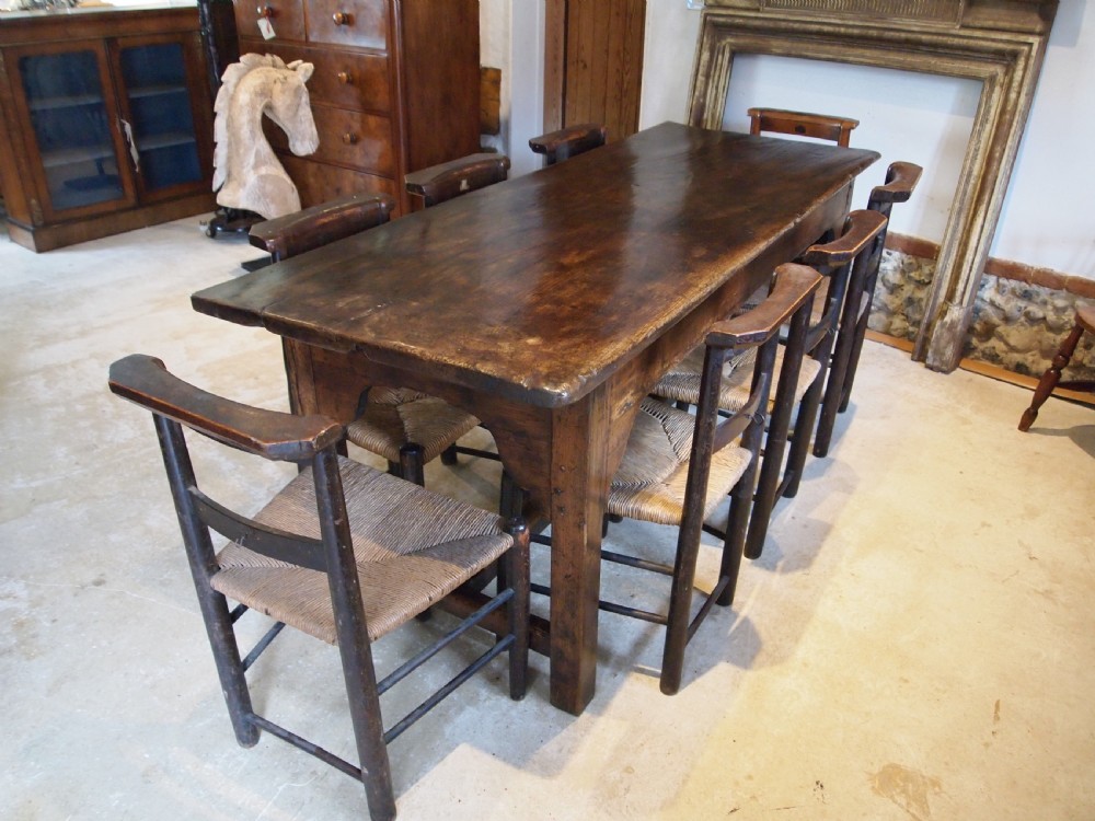 Table very rare refectory farmhouse early 18thc Welsh oak c1720 View V