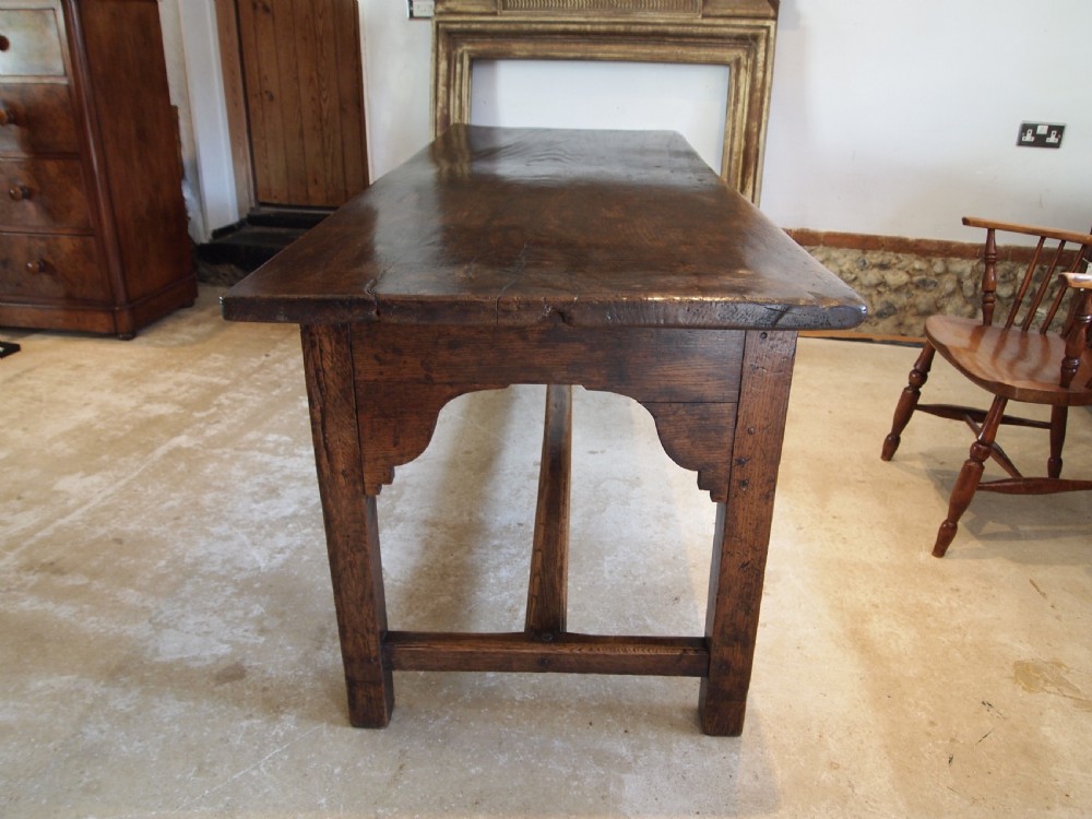 Table very rare refectory farmhouse early 18thc Welsh oak c1720 View X