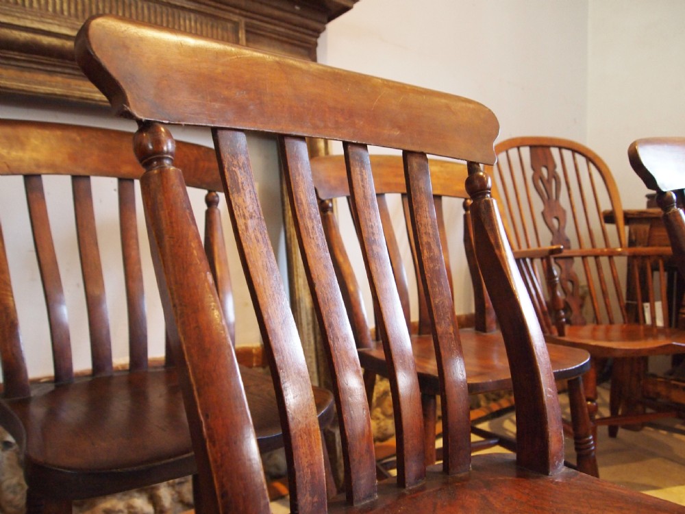 Chairs true set of 6 Victorian Windsor dining chairs c1870 View XI