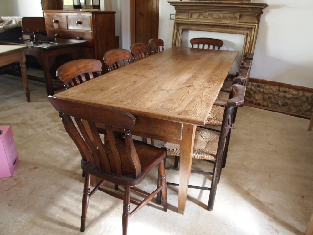 Table refectory farmhouse dining French Victorian c1850 View III