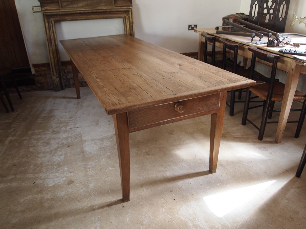 Table refectory farmhouse dining French Victorian c1850 View IX