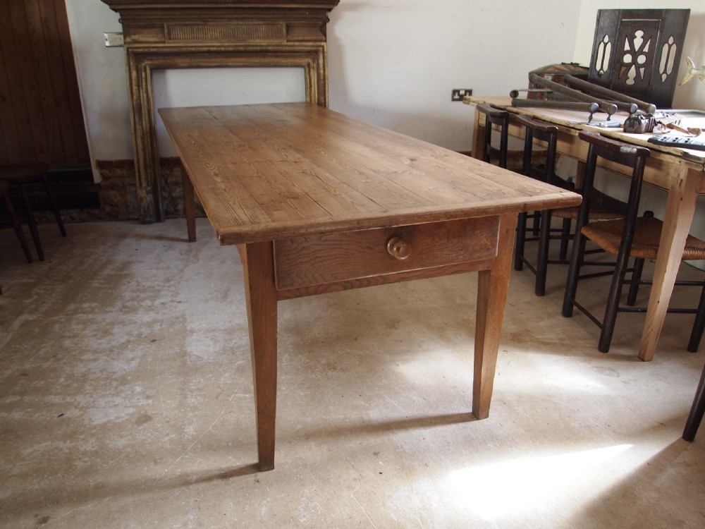 Table refectory farmhouse dining French Victorian c1850 View XI
