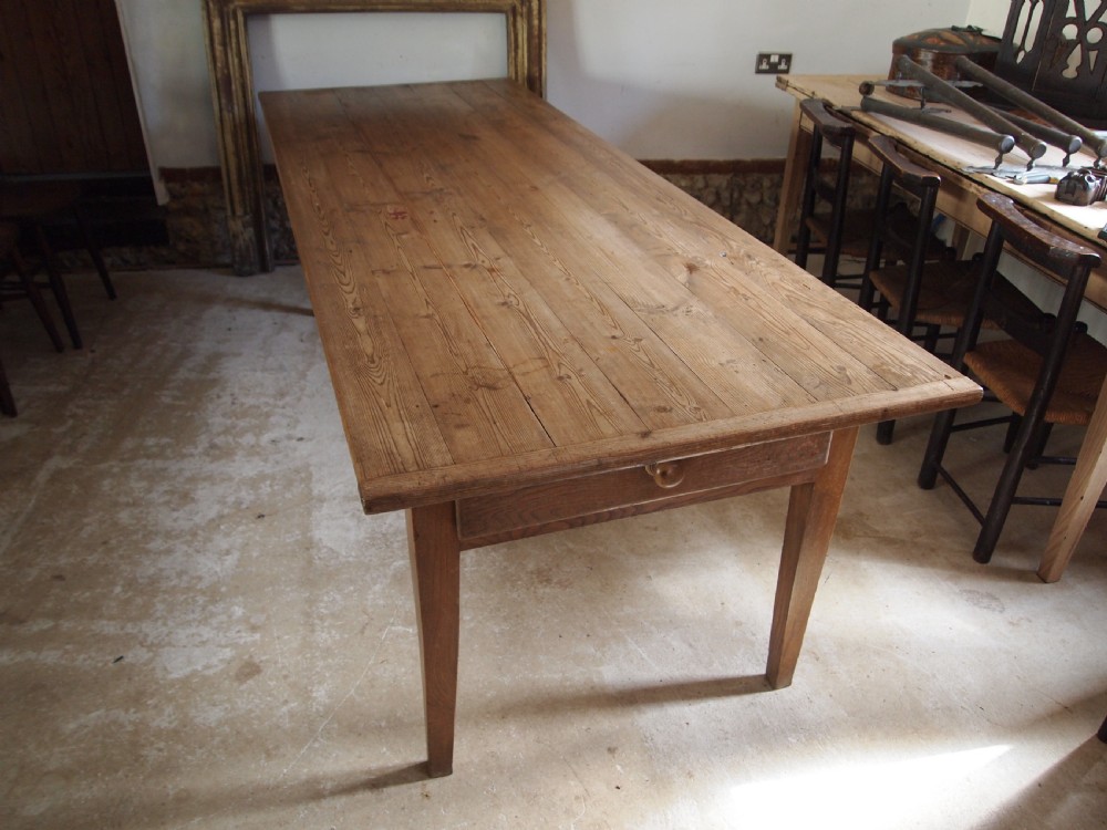 Table refectory farmhouse dining French Victorian c1850 View XIII