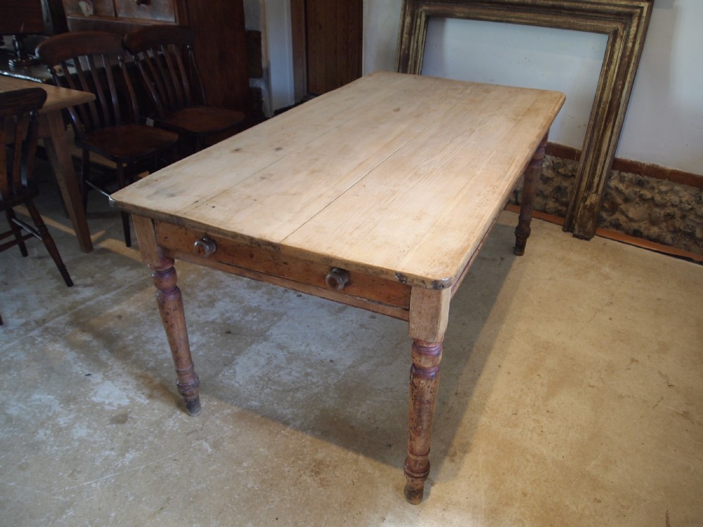 Table Victorian Pine refectory farmhouse dining c1840
