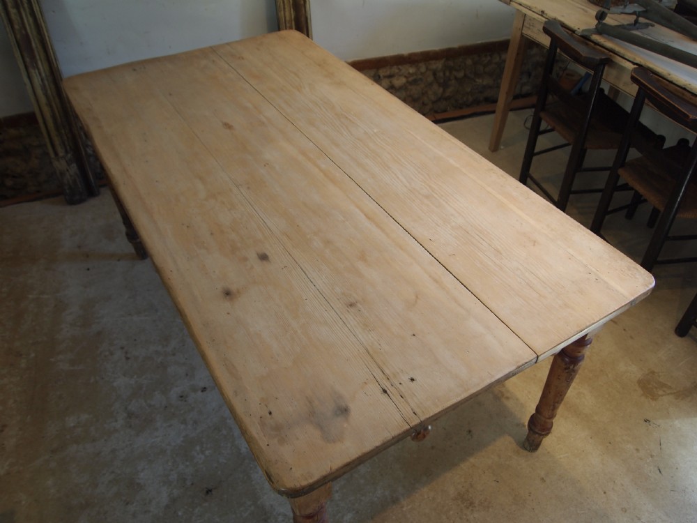 Table Victorian Pine refectory farmhouse dining c1840 View VIII
