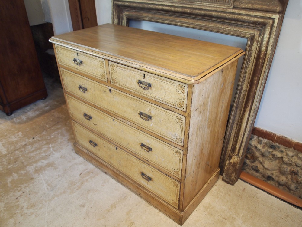 Chest of drawers rare Arts and Crafts original paint c1880 View VII