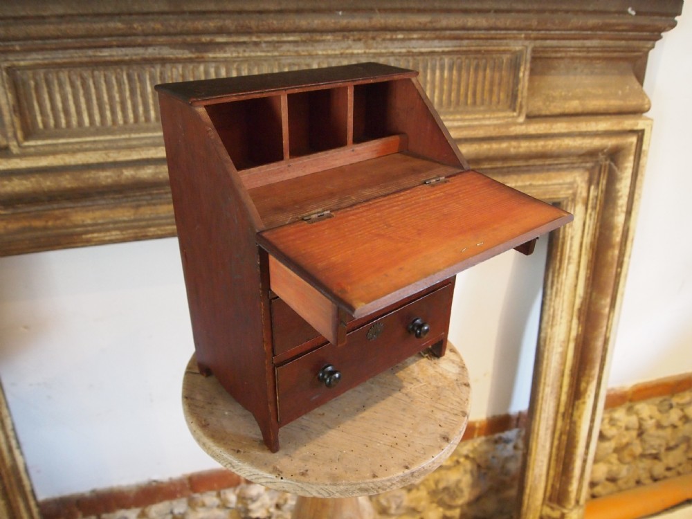 Bureau rare miniature apprentice George III c1800 View VIII