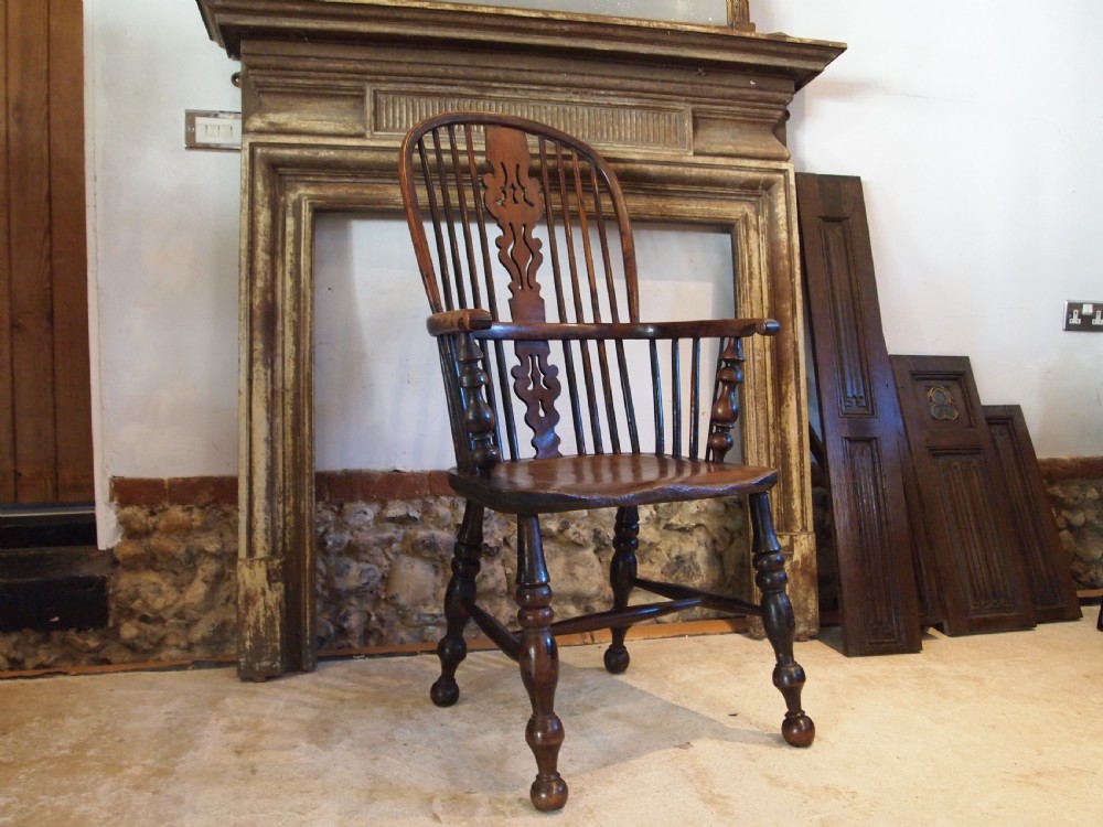 Chair stunning Windsor George IV Yew & Elm c1820 View XII
