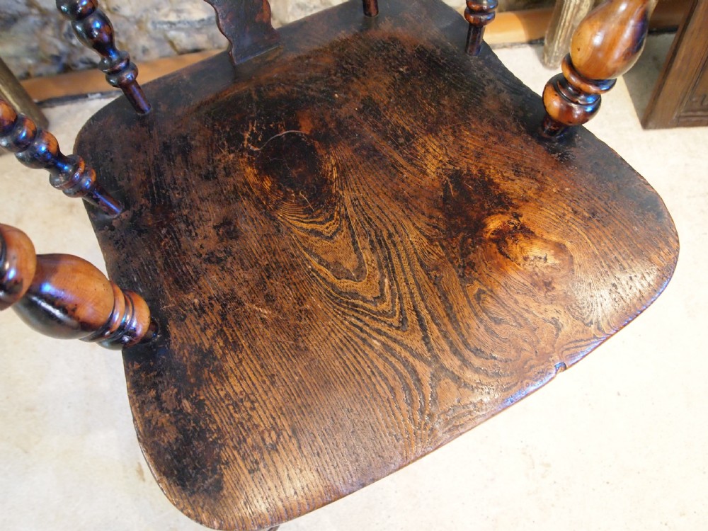 Chair stunning Victorian Windsor armchair Yew & Elm c1840 View III