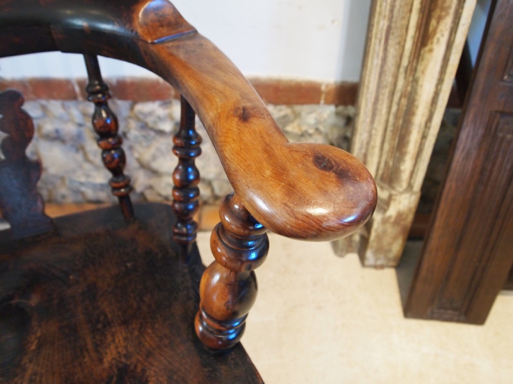 Chair stunning Victorian Windsor armchair Yew & Elm c1840 View VI