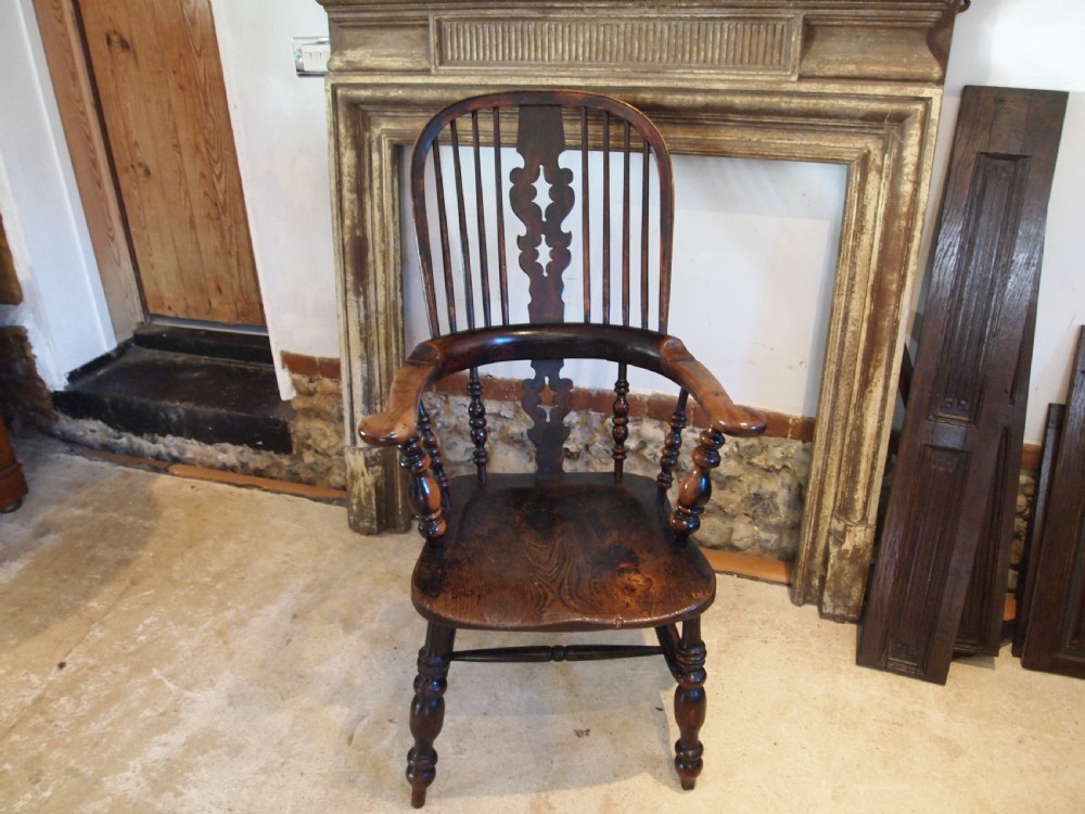 Chair stunning Victorian Windsor armchair Yew & Elm c1840 View VIII