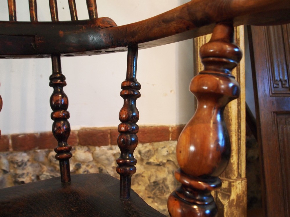 Chair stunning Victorian Windsor armchair Yew & Elm c1840 View IX