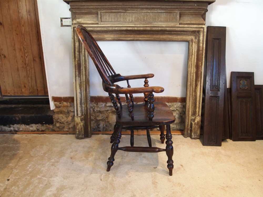Chair stunning Victorian Windsor armchair Yew & Elm c1840 View X