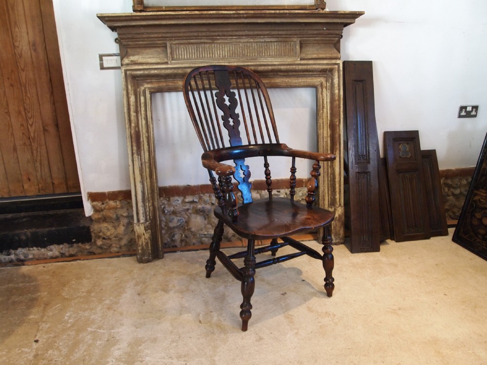 Chair stunning Victorian Windsor armchair Yew & Elm c1840 View XI