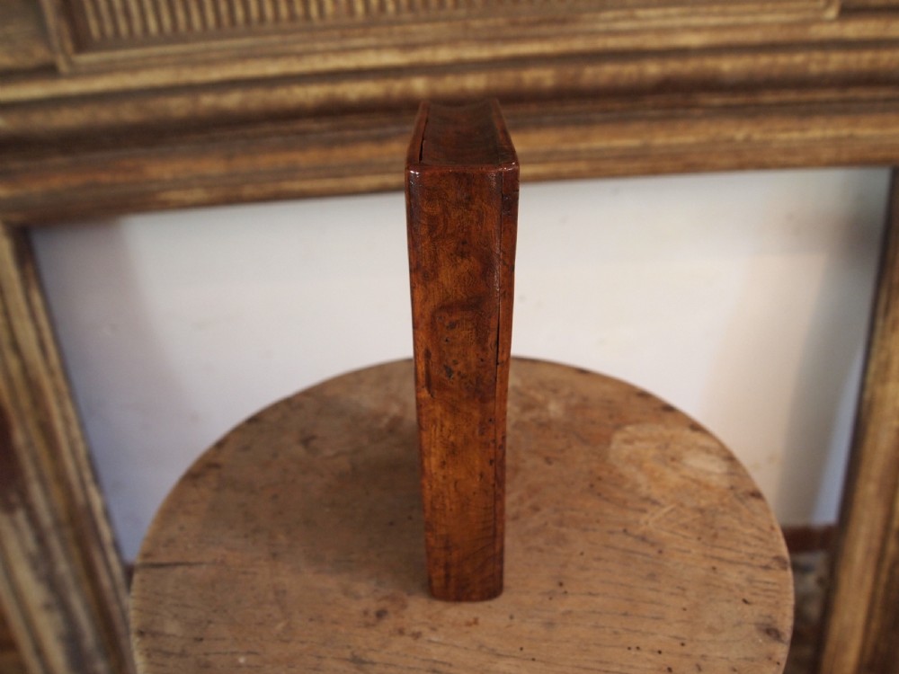 Box rare treen Burr Oak table box in book form c1840 View V