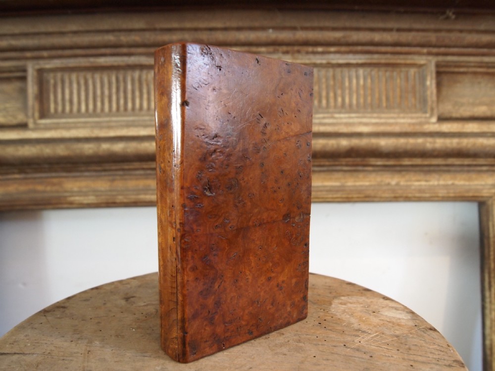 Box rare treen Burr Oak table box in book form c1840 View VII