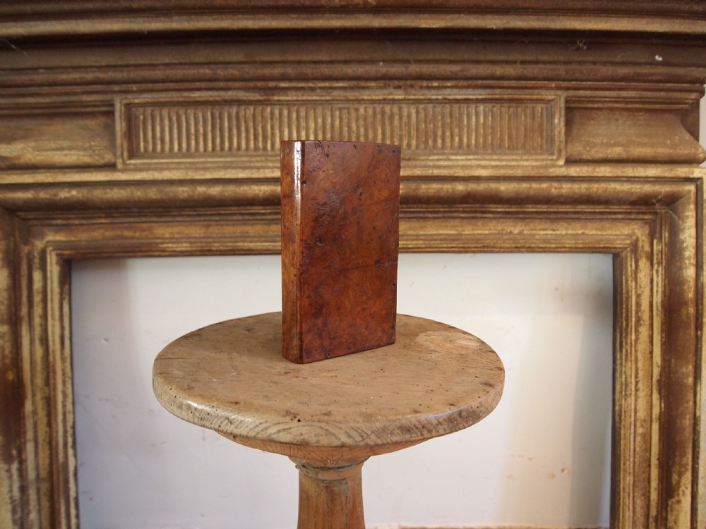 Box rare treen Burr Oak table box in book form c1840 View VIII