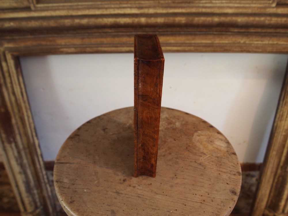 Box rare treen Burr Oak table box in book form c1840 View IX