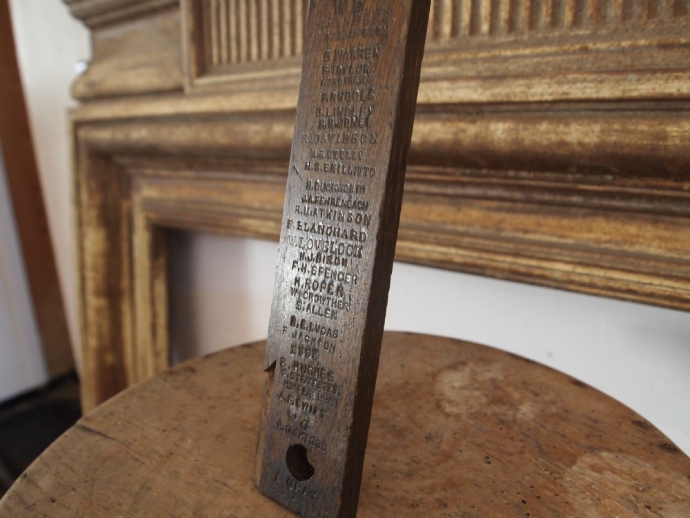 Rare test piece Treen Oak Hand stamps Sheffield 1903 View II