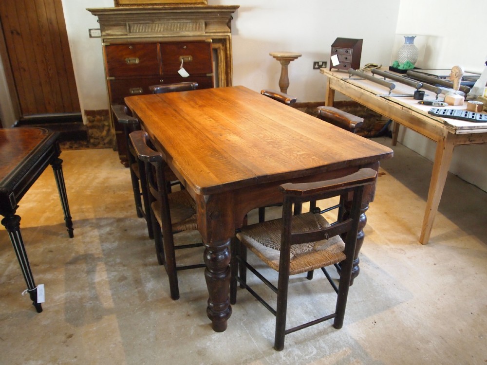 Table refectory farmhouse Victorian Oak c1880 View II
