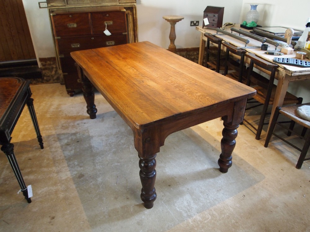 Table refectory farmhouse Victorian Oak c1880 View X