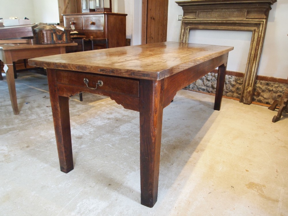 Table Oak refectory farmhouse dining George III outstanding c1780 View V