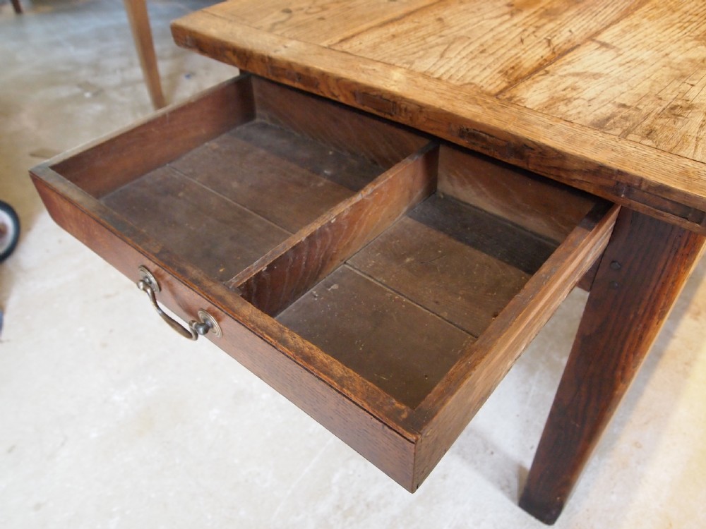 Table Oak refectory farmhouse dining George III outstanding c1780 View VI