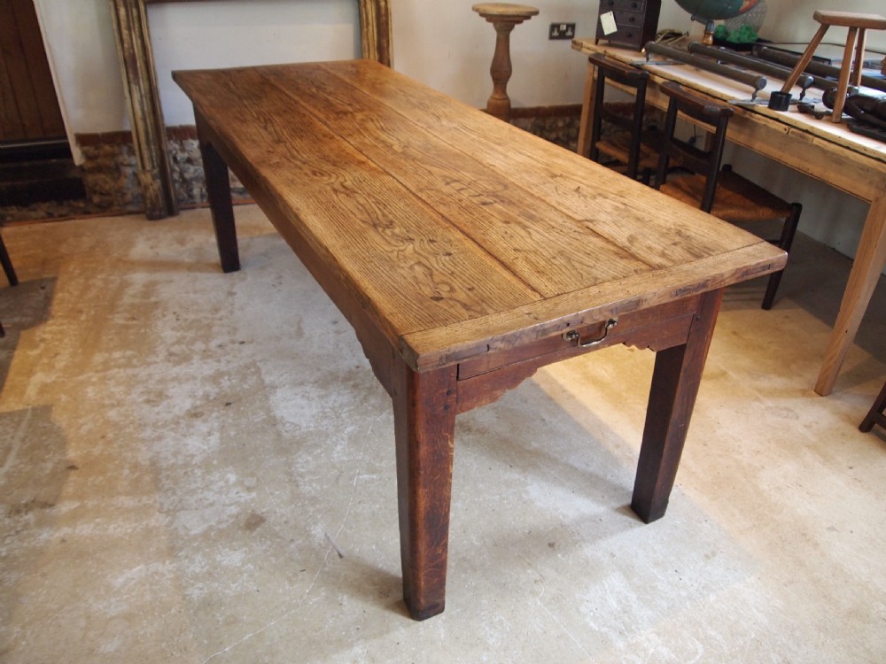 Table Oak refectory farmhouse dining George III outstanding c1780 View IX