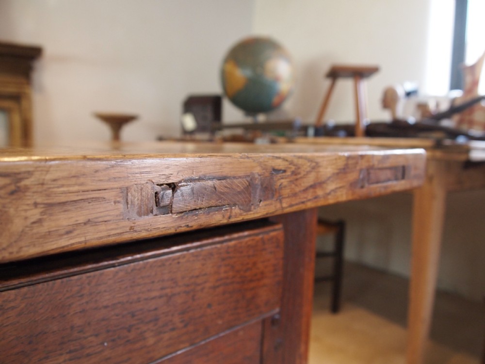 Table Oak refectory farmhouse dining George III outstanding c1780 View XII