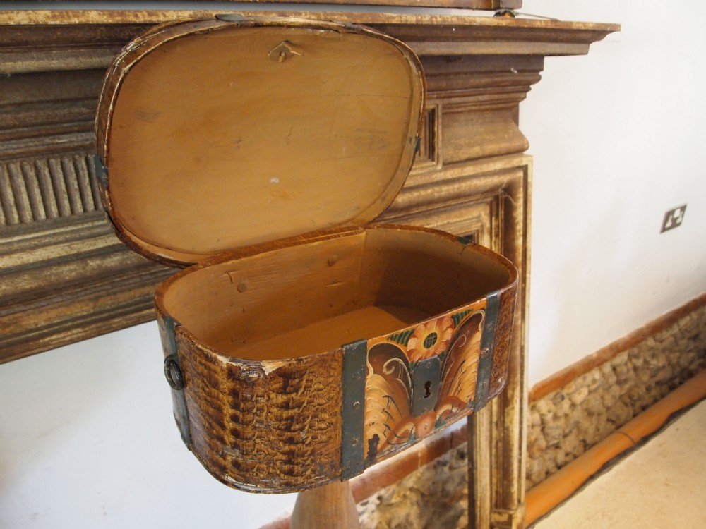 Box rare Scandinavian marriage strong box c1800 View II