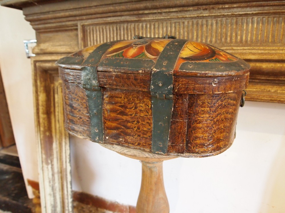 Box rare Scandinavian marriage strong box c1800 View VI