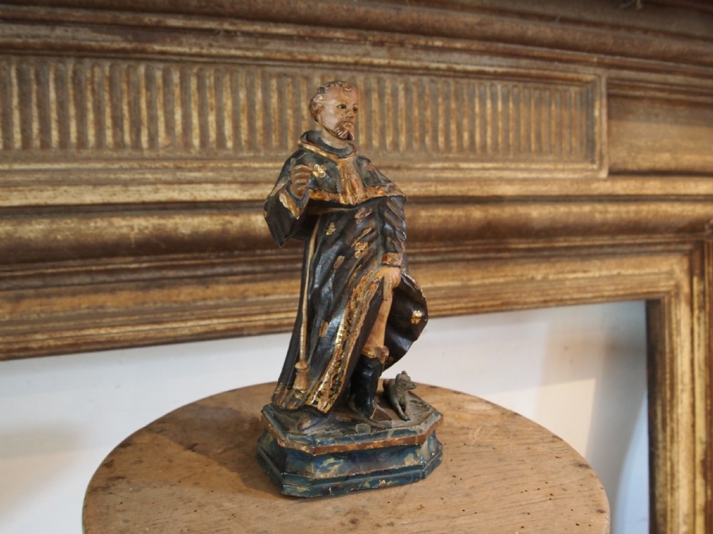 Carved Baroque figure of St Roch c1740 View III