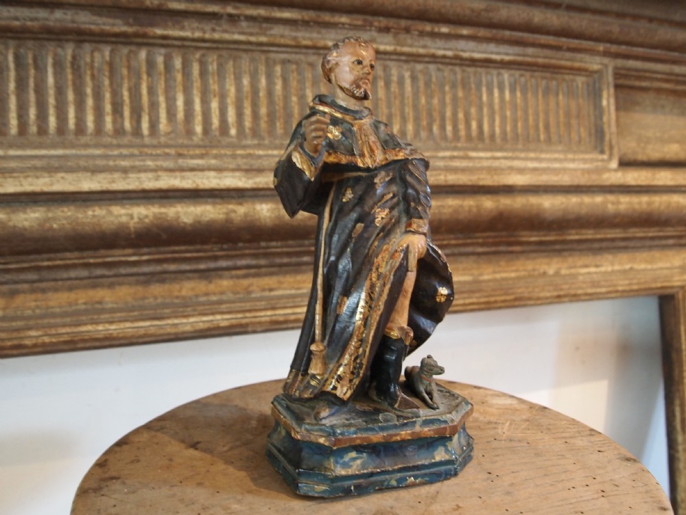 Carved Baroque figure of St Roch c1740 View IX