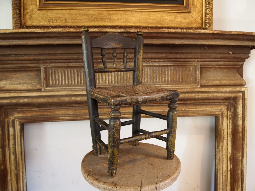 Chair rare miniature George III original paint c1800