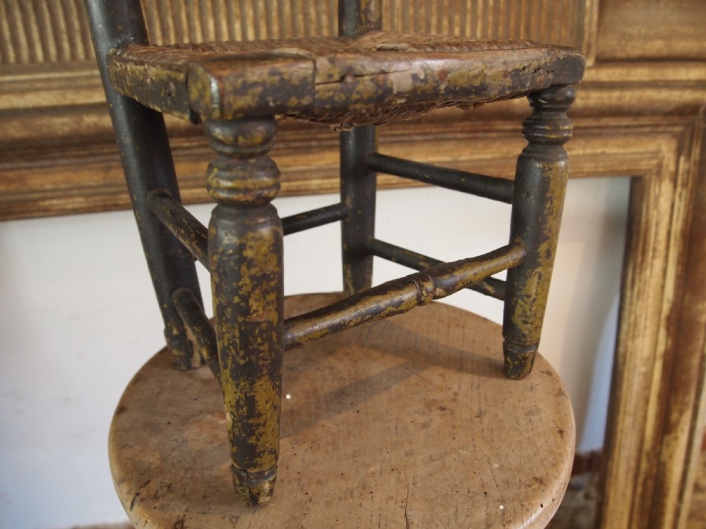 Chair rare miniature George III original paint c1800 View III