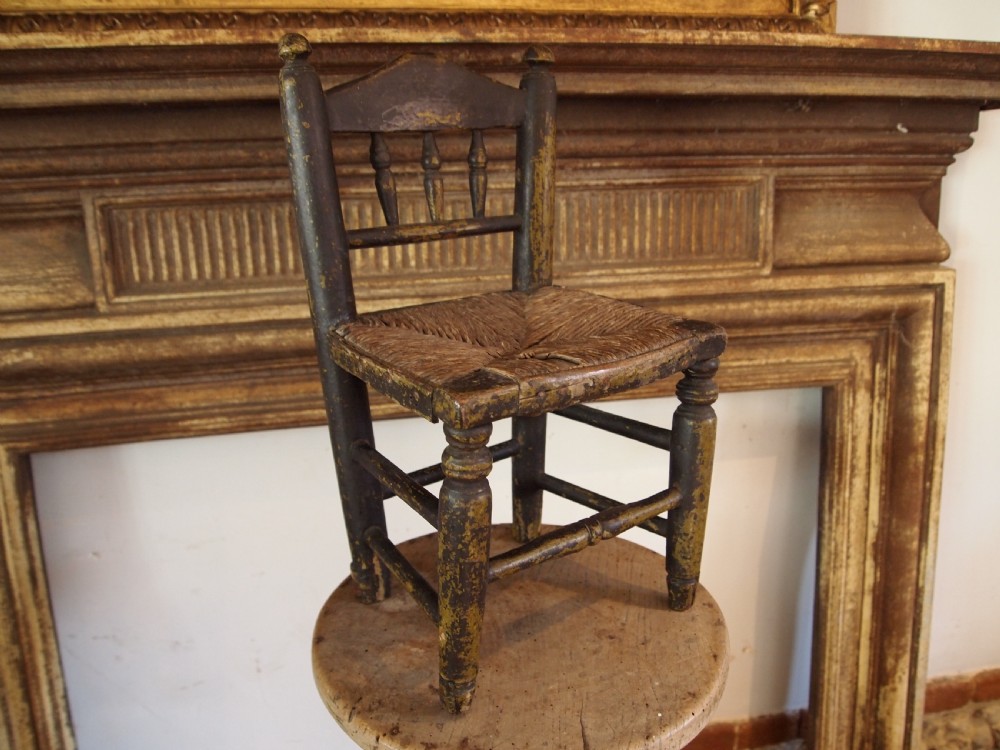 Chair rare miniature George III original paint c1800 View VI