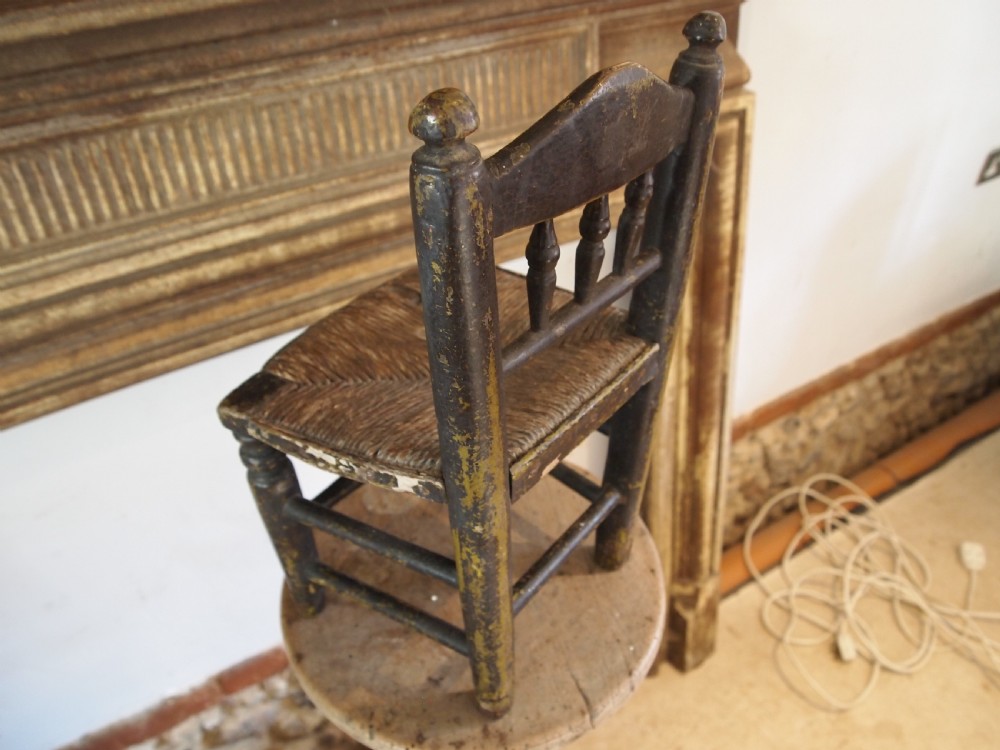 Chair rare miniature George III original paint c1800 View X