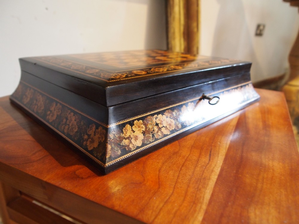 Fine Tunbridge ware box by Thomas Barton c1870 View XII