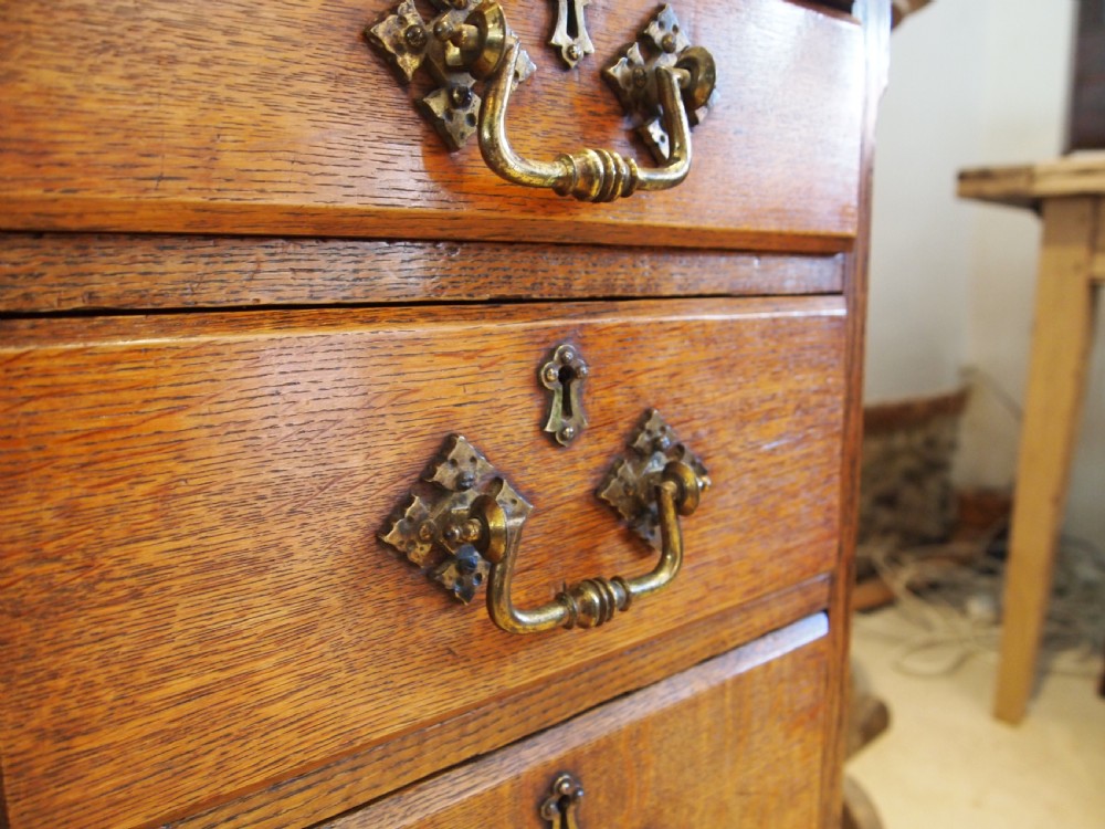 Desk Arts and Crafts Oak Gothic C Wilkinson & Son London c1870 View III