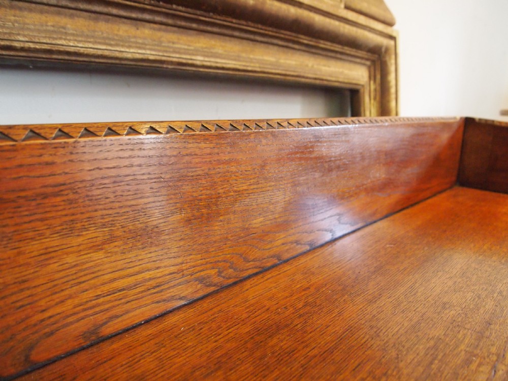 Desk Arts and Crafts Oak Gothic C Wilkinson & Son London c1870 View XIV