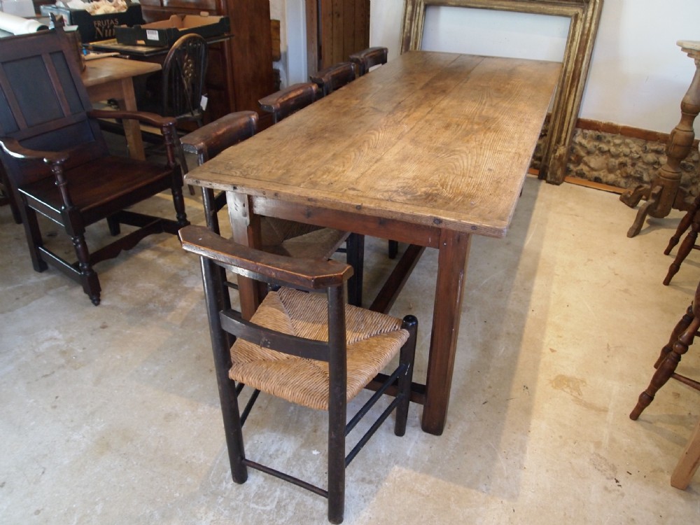 Table refectory farmhouse dining Ash George IV c1820 View VIII