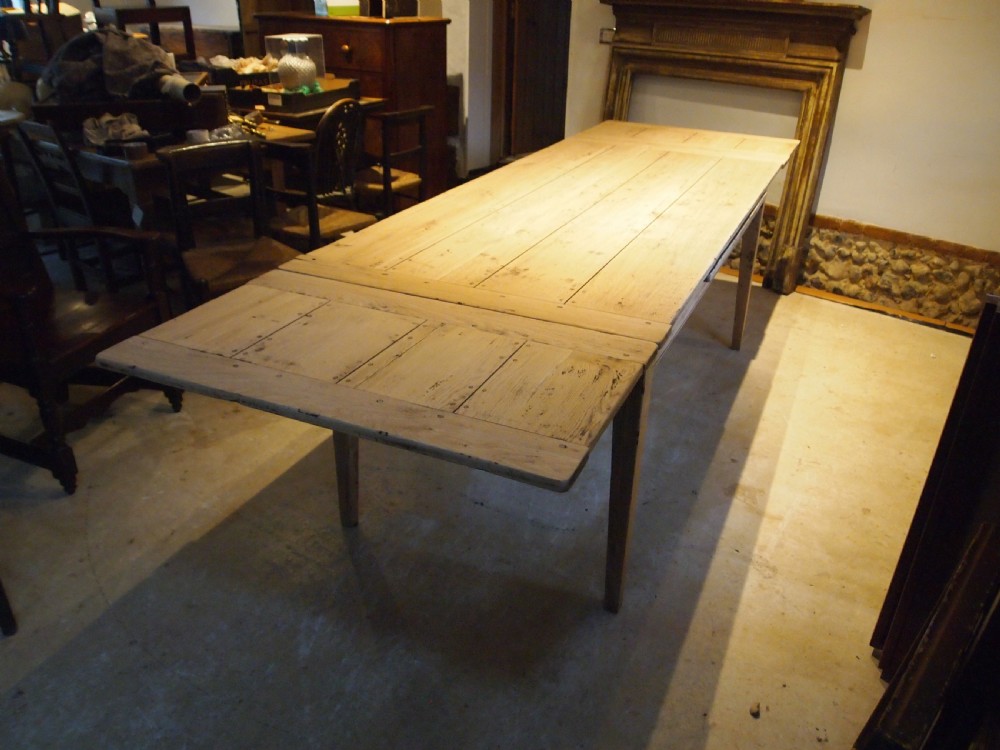 Table extending French Oak refectory farmhouse dining c1900